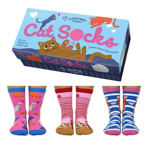 Cat Socks Katzen Socken in 37-42 (3 Paare) - Bild 1 von 3