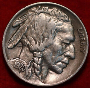 🇺🇸 1920 Philadelphia Mint AU+++ Better Date Buffalo Nickel