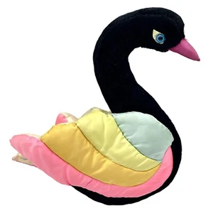 Vintage My Beautiful Swan schwarz Plüsch mit Satin ~ 14 Zoll ~ von Commonwealth 1985 - Bild 1 von 9