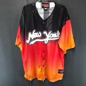 Vangelis Sportswear New York NY Jersey Large Polyester Mens XXL Red Orange Black - Picture 1 of 20