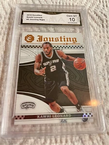 KAWHI LEONARD SPURS 2014 PANINI EXCALIBUR JOUSTING # 2 GRADED 10 L@@@@K - Bild 1 von 2