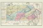 1792 Carte des changements de territoire indien et noms de la Pennsylvanie