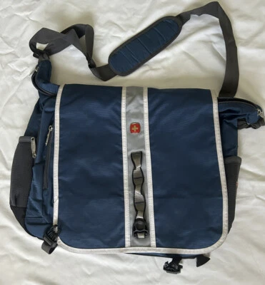 *Swiss Gear*Laptop/Messenger/Computer/Shoulder Bag/Backpack NWT BLUE/GRAY - Image 1 of 2