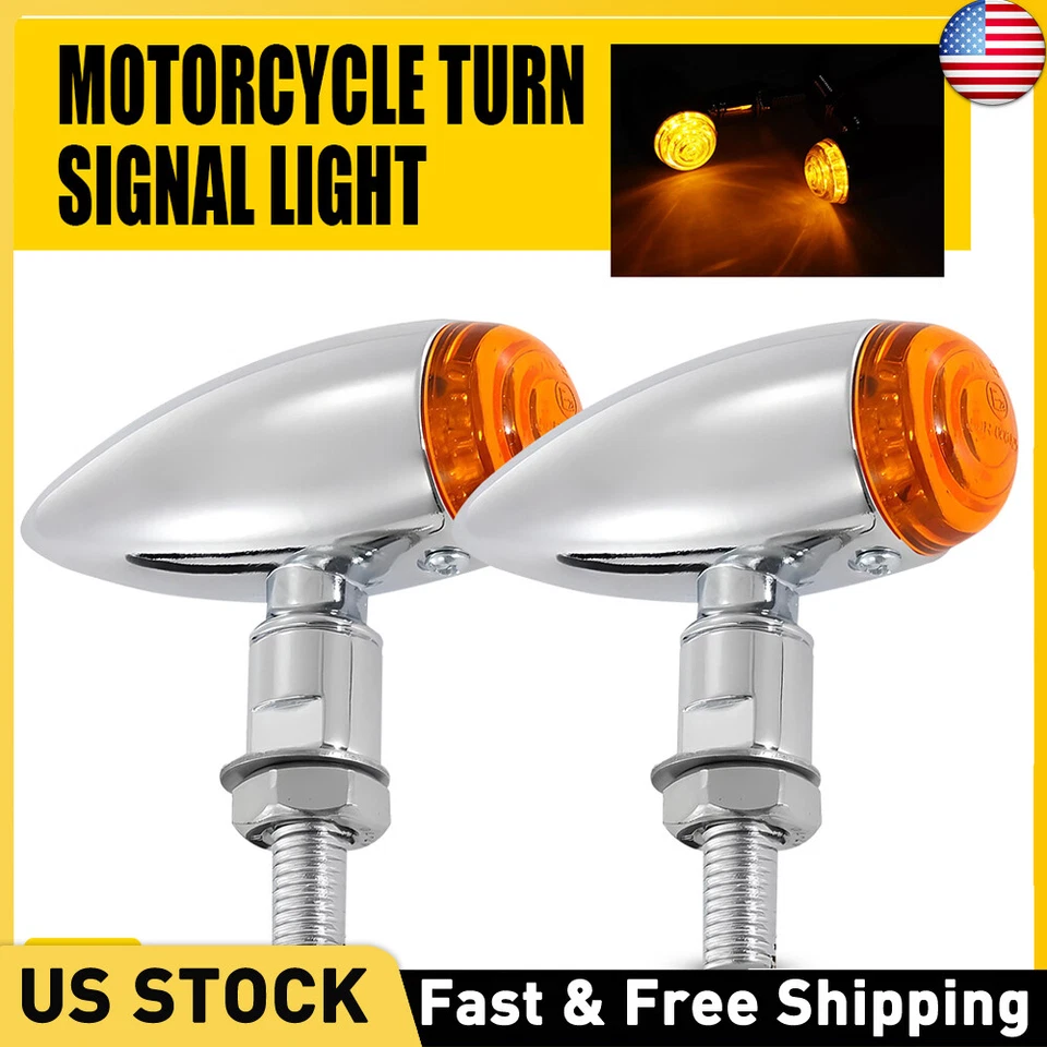 2X Luces de señalización de giro para motocicleta Honda Rebel 250 CMX250C Rebel 450 CMX450C Foto 1 de 4