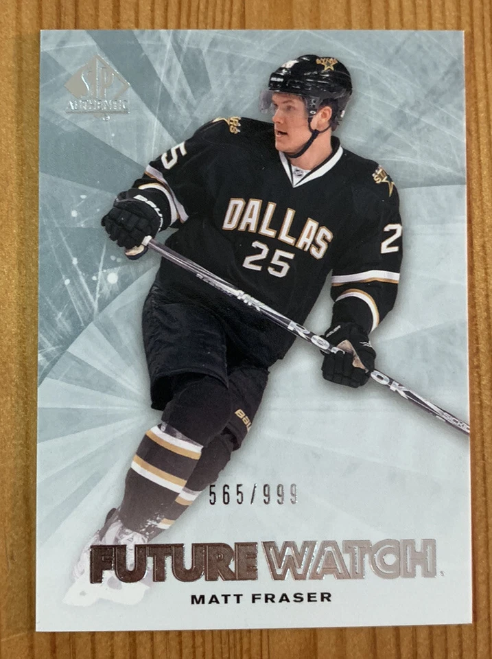 2011-12 SP Authentic FUTURE WATCH #191 Matt Fraser RC 565/999 - Dallas Stars - Image 1 of 2