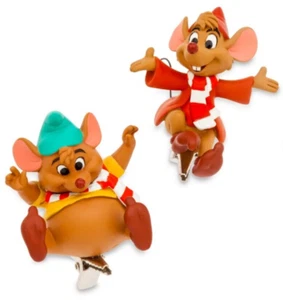 Disney Ornament Sketchbook 2021 Cinderella Clip On Jaq and Gus Gus Set - Picture 1 of 2