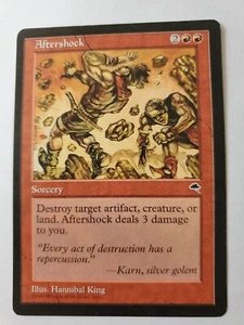 MTG Magic The Gathering Card Aftershock Sorcery Red Tempest 1997 - Picture 1 of 2