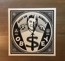 Shepard Fairey Obey Giant RECORDS Signed Numbered Screen Print 35/200 RARE