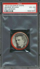 1912 E270 Colgan's Chips Red Border George Schirm PSA 4 Birmingham Barons