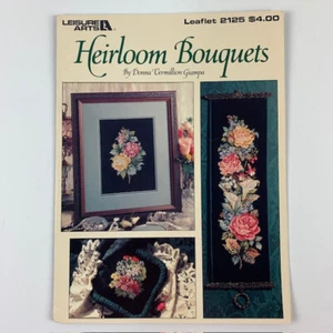 Cross Stitch Book HEIRLOOM BOUQUETS, Leisure Arts Leaflet 2125 Instructions, VTG - Picture 1 of 3