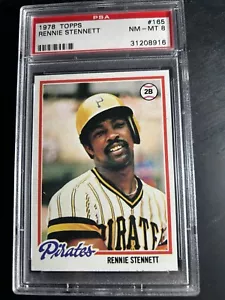 1978 Topps #165 Rennie Stennett PSA 8 Pittsburgh Pirates - Picture 1 of 2