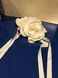 💮 Cortina Corbata Cuerda 🌻 Soporte Correas Blanco Rosa Flor Diseño Floral 🪟 - Imagen 1 de 5
