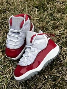 CLEAN Air Jordan Retro XI 11 size 6c TD Cherry Red Toddler 378040-116 - Picture 1 of 9