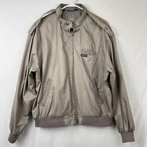 Vintage Members Only Classic Racer Jacket Mens L Retro 70s 80s Grey Sleezecore - Picture 1 of 15