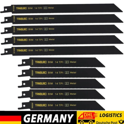 TANBURO 10X Säbelsägeblätter BiMetall Sägeblatt S922BF S1122BF für Bosch Makita