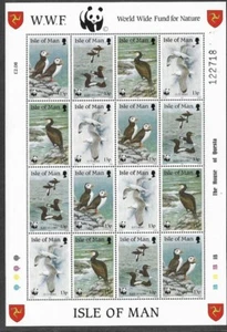 ISLE OF MAN BIRDS COMPLETE SHEET MNH 1989 SEABIRDS - Picture 1 of 1