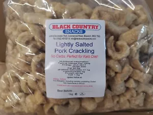 1kg Slightly Salted Double Cooked Pork Scratchings (crackling) - Picture 1 of 1