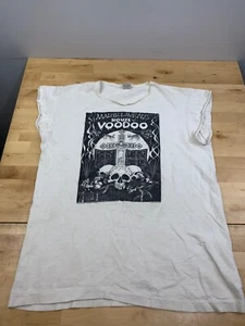 Vtg Marie Laveaus House of Voodoo Shirt Adult L 80s Skulls Distressed 11171 - Picture 1 of 12