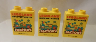 LOT OF 3:Lego Duplo Legoland Discovery Center Souvenir Factory Brick 2012 - Image 1 of 2