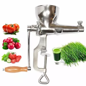 Manual Stainless Juicer Fruit Wheat Grass Squeezing Vegetable Juice Extractor - Picture 1 of 12