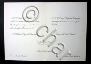 Einladungskarte Hochzeit - Uberto Perego di Cremnago Laura dei Conti Canal - 1963 - Bild 1 von 1