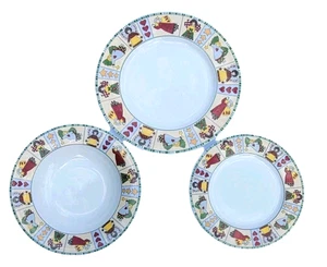 Mikasa Optima Angelica 3 piezas. Juego de platos de cena y ensalada con borde cuenco de sopa ángeles - Imagen 1 de 6