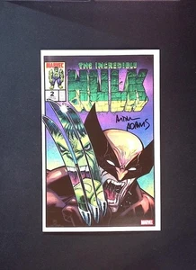 Wolverine #2, Arthur Adams FIRMADO, Marvel 2024 Hulk #340 homenaje cubierta trasera plegable - Imagen 1 de 3