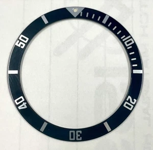 Inserto de bisel plano negro para tag Heuer serie 1000 para 980.113B 980.013N - Imagen 1 de 2