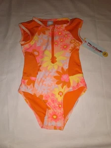 Kleinkind 2T Blumendruck Einteiler orange Badeanzug von Cat and Jack™ Badeanzug - Bild 1 von 3