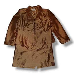 Damen Le Suit Braun 2 Teiler Anzug Rock Kleid. Größe 18 - Bild 1 von 20
