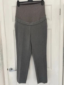 H&M Mama tailored trousers Size M maternity tapered Grey work smart - Picture 1 of 7