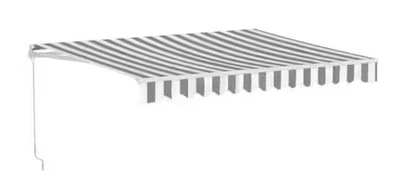 ALEKO 12 pies Caribe Poliéster Manual Retráctil Patio Toldo 10 pies Proyecto Foto 1 de 4