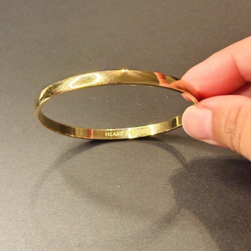 Bracciale a cerchio Kate Spade CUORE D'ORO tono oro 7 7 8" 1 4"