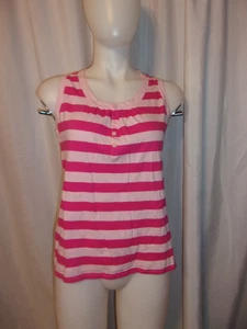 BASIC EDITIONS zweifarbiges ärmelloses Freizeittop rosa gestreift GR. S - Bild 1 von 4