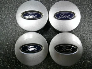 2008-2012 Ford Escape Taurus OEM Silver Center Caps 2-1/8" AL84-1A096-BA - Set/4 - Picture 1 of 12