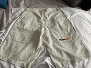 Mens Billabong Cream Baggy Skater/streetwear Long Denim Shorts Size XL Waist 38 - Picture 1 of 11
