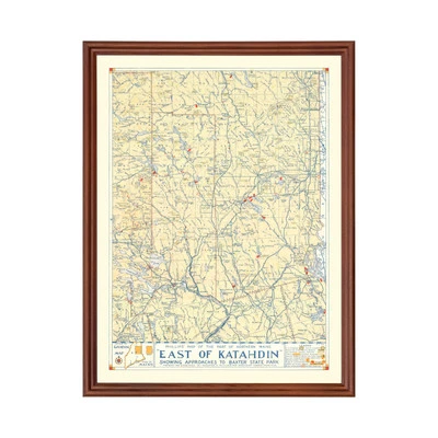 Mapa antiguo de Katahdin, ME, ME 1964 - De colección Katahdin, ME Main Foto 1 de 4