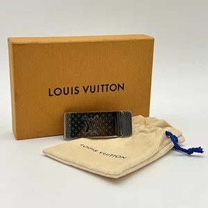 LOUIS VUITTON Pince Billets Champs Elysees Money Clip M65041 Silver LV AN1292 - Picture 1 of 22