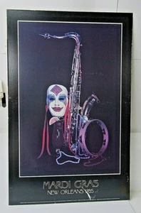 VTG 1985 Mardi Gras Poster New Orleans 34" X 22" - Picture 1 of 4
