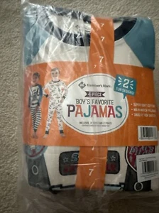New Member's Mark Boy's 8 Piece Long Sleeve & Pant Pajama Sets SZ 7 Space, Dino - Picture 1 of 4