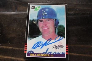 TARJETA AUTOGRAFIADA BILL RUSSELL LA DODGERS - Imagen 1 de 1