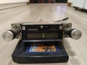 Vintage Sparkomatic Under Dash 8 Track/AM FM Car Stereo SR200 with cassette tape - Afbeelding 1 van 13
