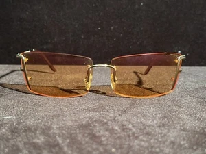 Fendi FS263 Rimless Luxury Sunglasses 135 Made in Italy Golden Glimmer - Picture 1 of 10