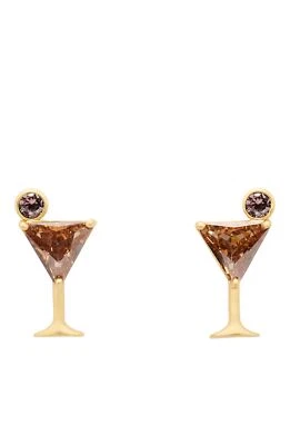 Kate Spade New York Shaken And Brewed Studs One Size Champagne - Image 1 of 2