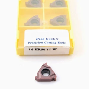 For Stainless Steel 10PCS 16ERM 11W CNC Lathe Carbide Threading Insert 16ERM 11W - Picture 1 of 4