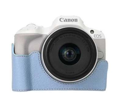 Funda de cuero PU para cámara media funda para EOS R50 R10 R5 R6 II R8 Foto 1 de 4