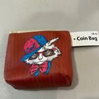 NWT cool cat PVC coin bag 3.5 x 4 red zip key chain gift
