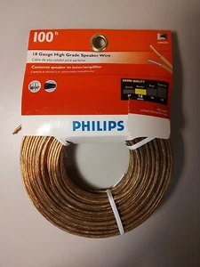 Philips 100 feet 18 Gauge Speaker Wire New - Picture 1 of 2