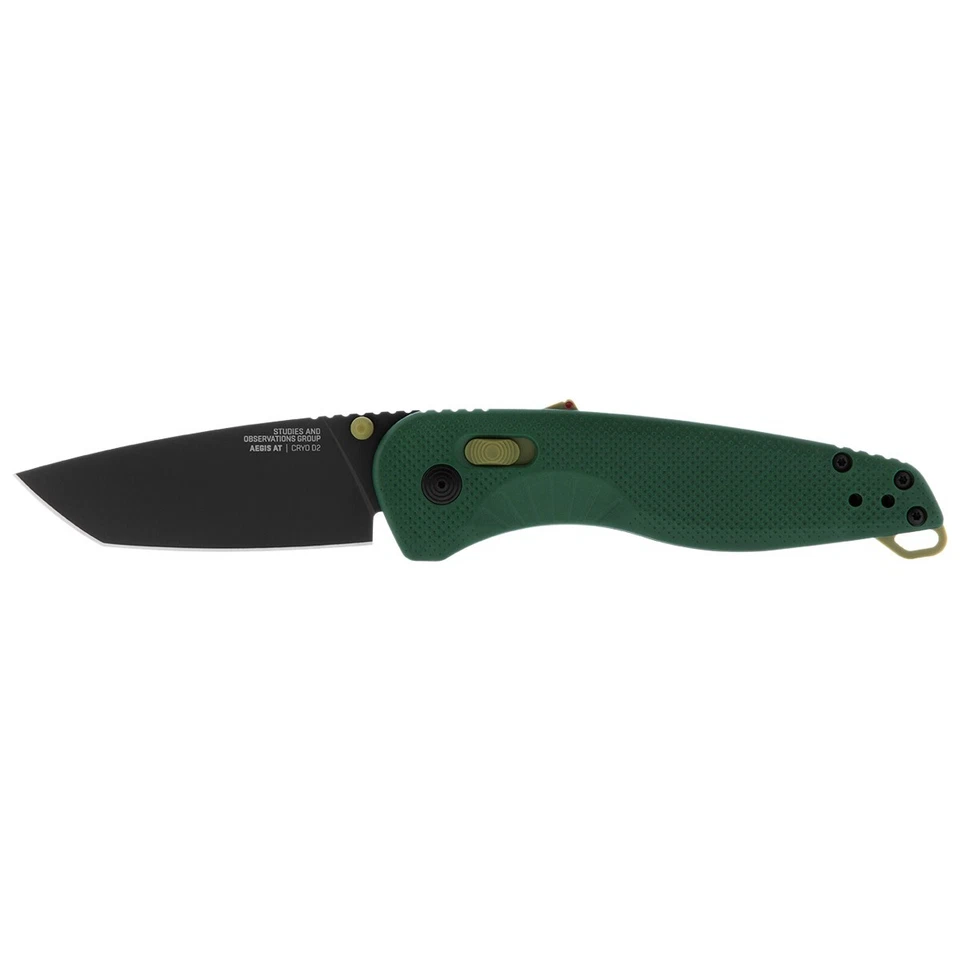 SOG Aegis AT Folding Knife Forest - Moss 3.13 Inch Plain Black Tanto SOG11411341
