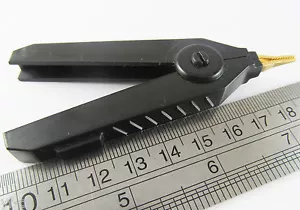 4 Stck. Schwarz Hochwertig Kupfer Alligator Kelvin Test Clip Klemme Vergoldete Clip - Bild 1 von 5